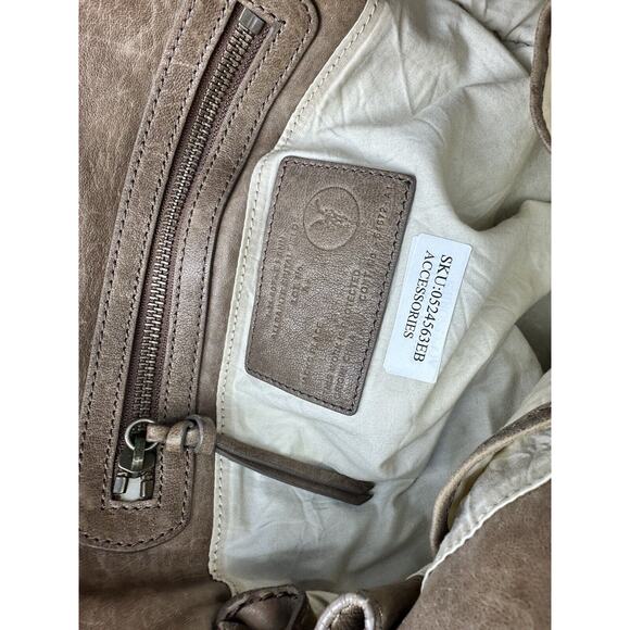 AllSaints Tote Bag Olive Green Suede Handbag Purse Shoulder Bag - Picture 8 of 9